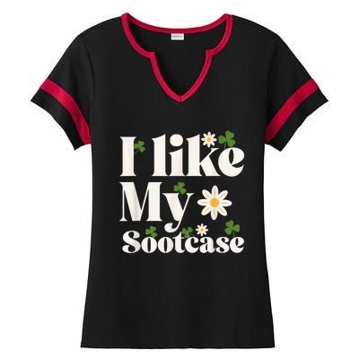 I Like My Suitcase Funny Sootcase Viral Meme Ladies Halftime Notch Neck Tee