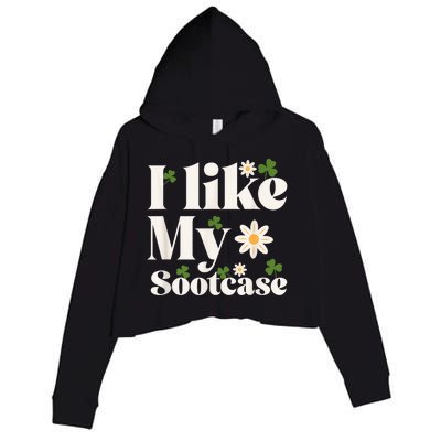 I Like My Suitcase Funny Sootcase Viral Meme Crop Fleece Hoodie