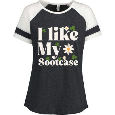 I Like My Suitcase Funny Sootcase Viral Meme Enza Ladies Jersey Colorblock Tee