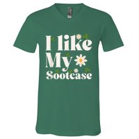 I Like My Suitcase Funny Sootcase Viral Meme V-Neck T-Shirt