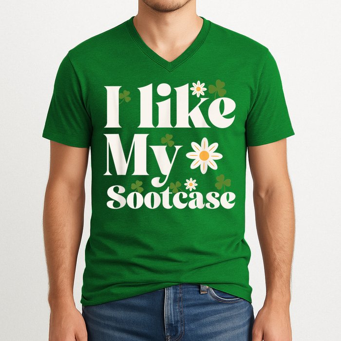 I Like My Suitcase Funny Sootcase Viral Meme V-Neck T-Shirt