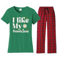 I Like My Suitcase Funny Sootcase Viral Meme Women's Flannel Pajama Set