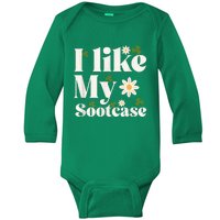 I Like My Suitcase Funny Sootcase Viral Meme Baby Long Sleeve Bodysuit