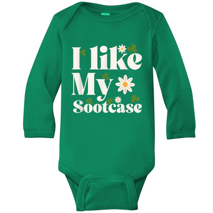 I Like My Suitcase Funny Sootcase Viral Meme Baby Long Sleeve Bodysuit