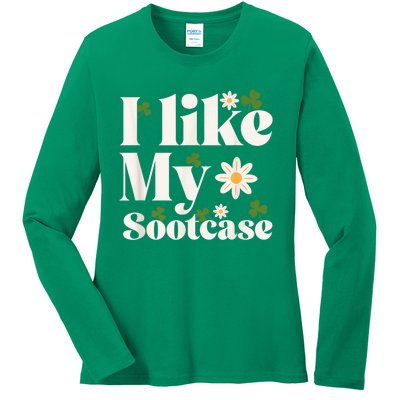 I Like My Suitcase Funny Sootcase Viral Meme Ladies Long Sleeve Shirt