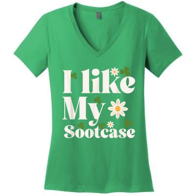 I Like My Suitcase Funny Sootcase Viral Meme Women's V-Neck T-Shirt