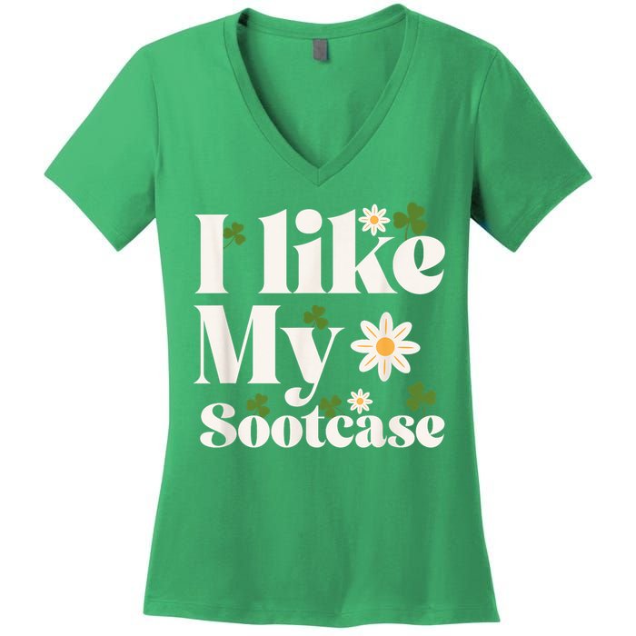 I Like My Suitcase Funny Sootcase Viral Meme Women's V-Neck T-Shirt