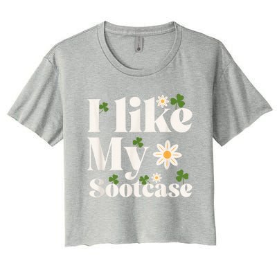 I Like My Suitcase Funny Sootcase Viral Meme Women's Crop Top Tee