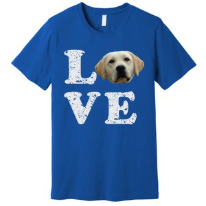 I Love My Yellow Lab Funny Gift Labrador Retriever Dog Gift Premium T-Shirt