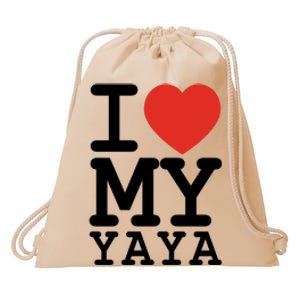 I Love My Yaya Family Matching Valentines Day Cool Gift Drawstring Bag