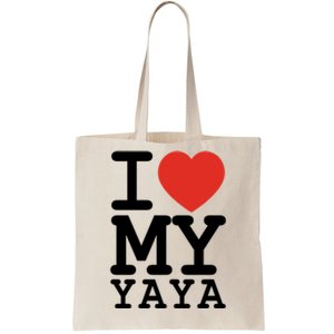 I Love My Yaya Family Matching Valentines Day Cool Gift Tote Bag