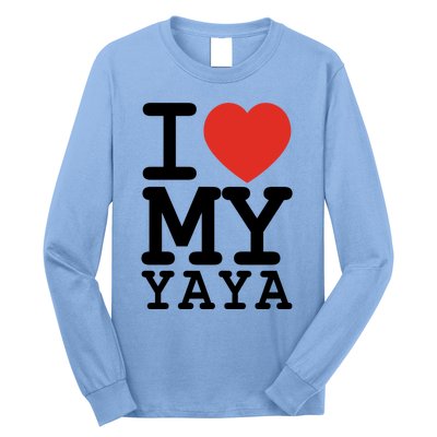 I Love My Yaya Family Matching Valentines Day Cool Gift Long Sleeve Shirt