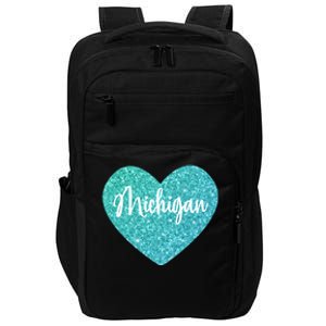 I Love Michigan Usa Heart Great Gift Impact Tech Backpack