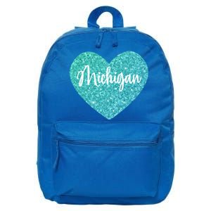 I Love Michigan Usa Heart Great Gift 16 in Basic Backpack