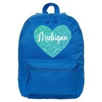 I Love Michigan Usa Heart Great Gift 16 in Basic Backpack