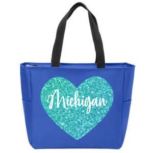 I Love Michigan Usa Heart Great Gift Zip Tote Bag