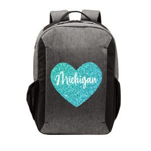 I Love Michigan Usa Heart Great Gift Vector Backpack