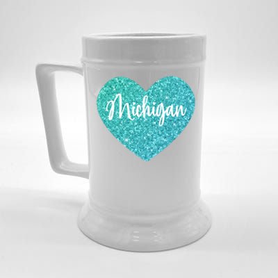 I Love Michigan Usa Heart Great Gift Beer Stein