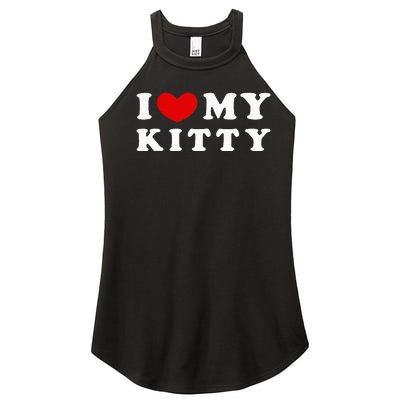 I Love My Kitty Women’s Perfect Tri Rocker Tank