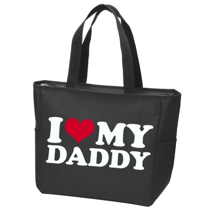 I Love My Daddy Zip Tote Bag