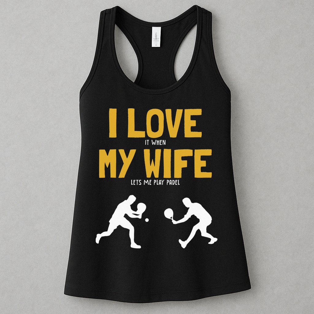I Love My Wife Padel Platform Tennis Paddleball Padel Womens Tank Top
