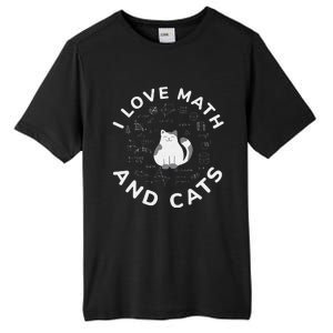 I Love Math And Cats Funny Math Teacher Tall Fusion ChromaSoft Performance T-Shirt