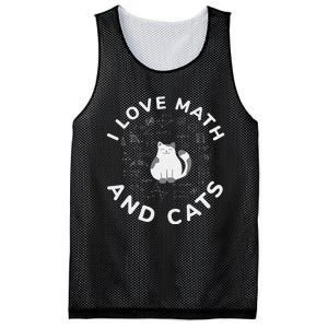 I Love Math And Cats Funny Math Teacher Mesh Reversible Basketball Jersey Tank