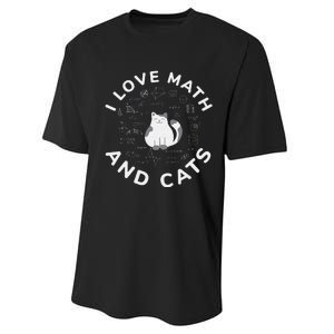 I Love Math And Cats Funny Math Teacher Performance Sprint T-Shirt