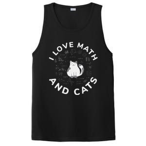 I Love Math And Cats Funny Math Teacher PosiCharge Competitor Tank