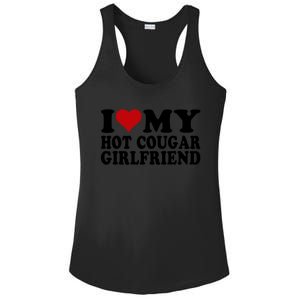 I Love My Hot Cougar Girlfriend I Heart My Cougar Girlfriend Ladies PosiCharge Competitor Racerback Tank