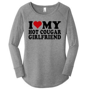 I Love My Hot Cougar Girlfriend I Heart My Cougar Girlfriend Women's Perfect Tri Tunic Long Sleeve Shirt