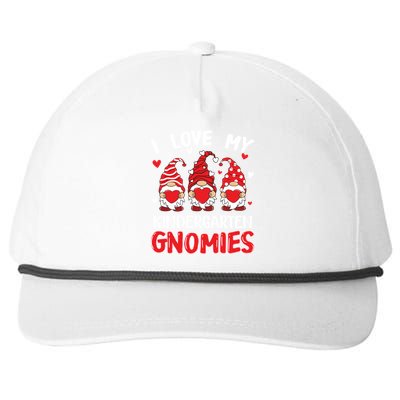 I Love My Kindergarten Gnomies Cute Valentines Day Teachers Gift Snapback Five-Panel Rope Hat