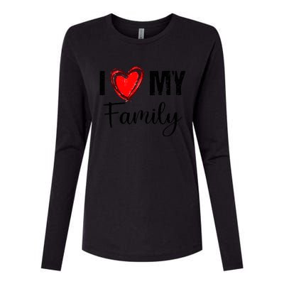 I Love My Family Relatives Party Families Reunion Womens Cotton Relaxed Long Sleeve T-Shirt