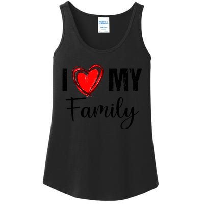 I Love My Family Relatives Party Families Reunion Ladies Essential Tank