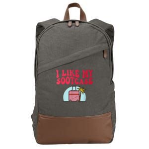 I Like My Sootcase Funny Travel Bag Humor Cotton Canvas Backpack