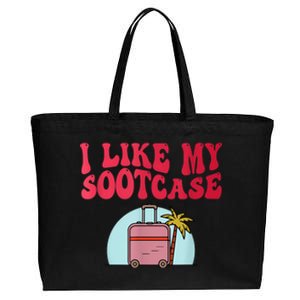 I Like My Sootcase Funny Travel Bag Humor Cotton Canvas Jumbo Tote