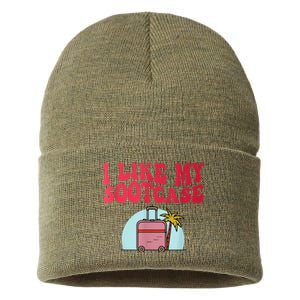 I Like My Sootcase Funny Travel Bag Humor Sustainable Knit Beanie