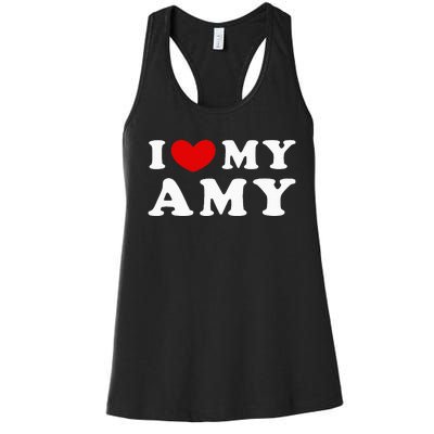 I Love My Amy I Heart My Amy Women's Racerback Tank