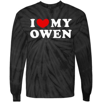 I Love My Owen I Heart My Owen Tie-Dye Long Sleeve Shirt