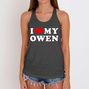 I Love My Owen I Heart My Owen Women's Knotted Racerback Tank