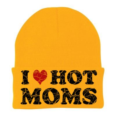 I Love Moms Funny Red Heart Love Moms I Love My Mama Gift Knit Cap Winter Beanie