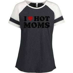 I Love Moms Funny Red Heart Love Moms I Love My Mama Gift Enza Ladies Jersey Colorblock Tee