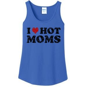 I Love Moms Funny Red Heart Love Moms I Love My Mama Gift Ladies Essential Tank