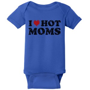 I Love Moms Funny Red Heart Love Moms I Love My Mama Gift Baby Bodysuit