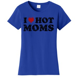 I Love Moms Funny Red Heart Love Moms I Love My Mama Gift Women's T-Shirt