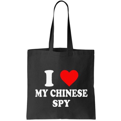 I Love My Chinese Spy Heart China Flag Chinese Spy Meme Bag