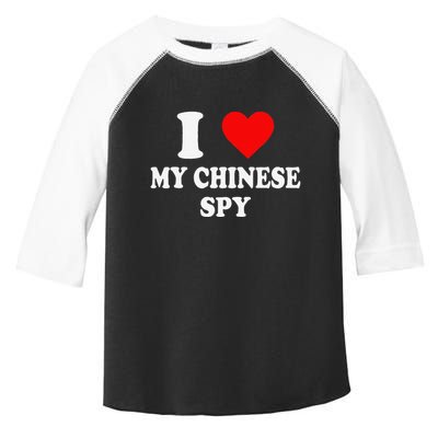 I Love My Chinese Spy Heart China Flag Chinese Spy Meme Toddler Fine Jersey T-Shirt