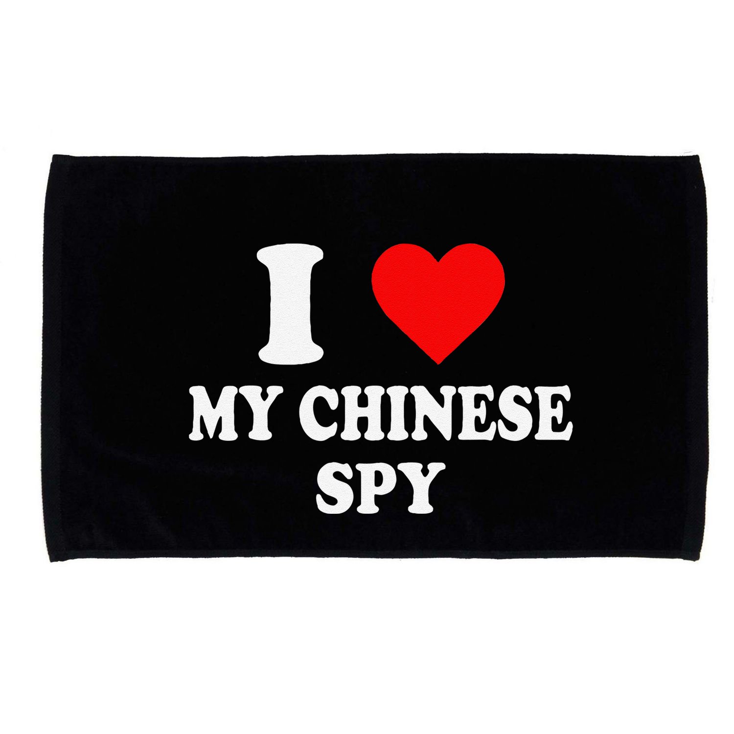I Love My Chinese Spy Heart China Flag Chinese Spy Meme Microfiber Hand Towel
