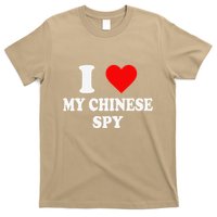 I Love My Chinese Spy Heart China Flag Chinese Spy Meme T-Shirt