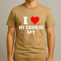I Love My Chinese Spy Heart China Flag Chinese Spy Meme T-Shirt